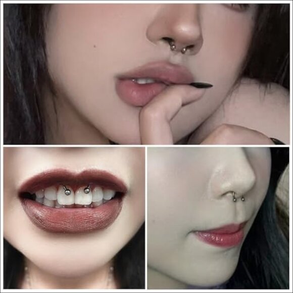 316L Surgical Steel Septum Rings Piercing Jewelry 40 Piece Set - Picture 5 of 7